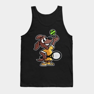 Dog Tennis Player Funny Coach print Tank Top